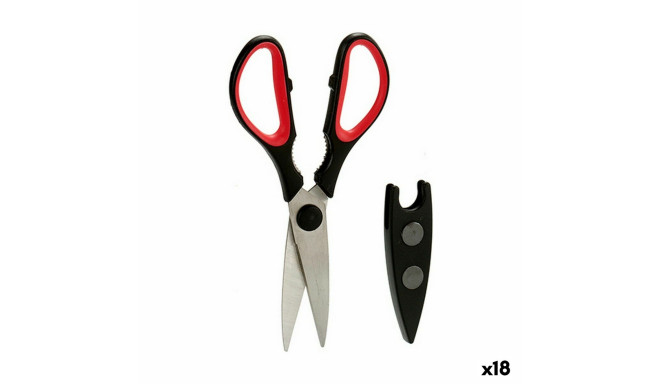 Käärid Kinvara 41896 Must Punane Teras Naturaalne kumm polüpropüleen 21 x 8 x 1 cm Köök (18 Ühikut)