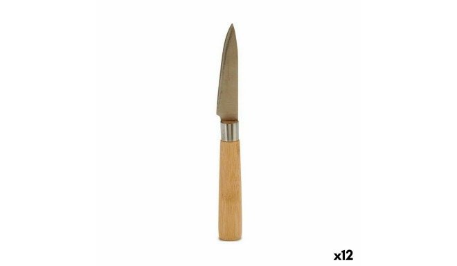Peeler Knife Kinvara KT116042E Brown Silver Bamboo Stainless steel 22 x 19,5 x 2 cm (12 Units)