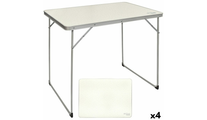 Folding Table Aktive White 80 x 70 x 60 cm (4 Units)
