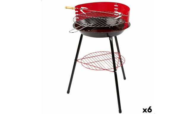 Barbecue Portable Aktive Wood Iron Ø 38 cm 37 x 61 x 45 cm (6 Units) Red