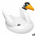 Inflatable Island Intex 178 x 140 x 132 cm Swan (2 Units)