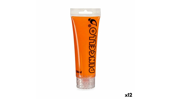 Acrylic paint Orange 120 ml (12 Units)