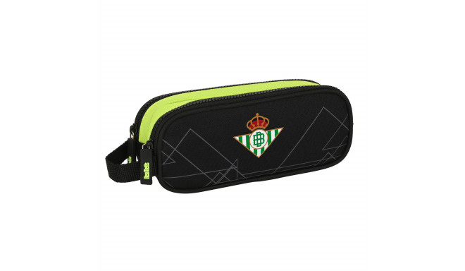 Kahe tõmblukuga pliiatsikarp Real Betis Balompié Must Lima 21 x 8 x 6 cm