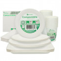 Party supply set Procos White (120 Pieces)