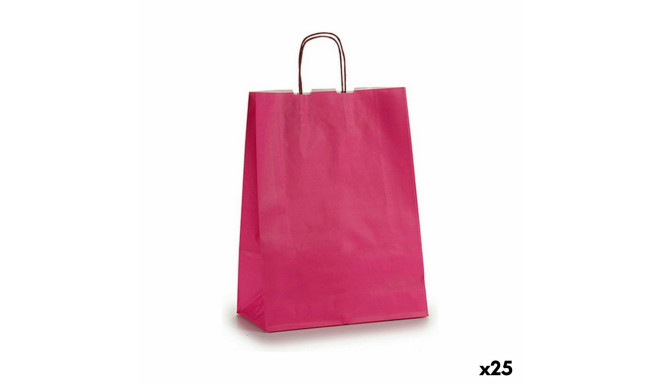 Бумажный пакет 12 x 52 x 32 cm Розовый (25 штук)