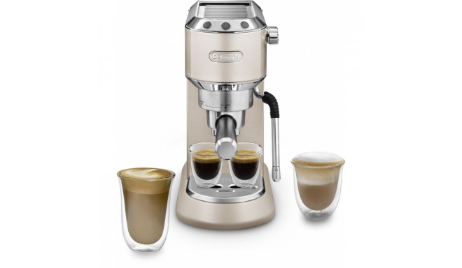 DeLonghi Dedica Arte Manual Espresso Machine EC885.BG, Beige Gold
