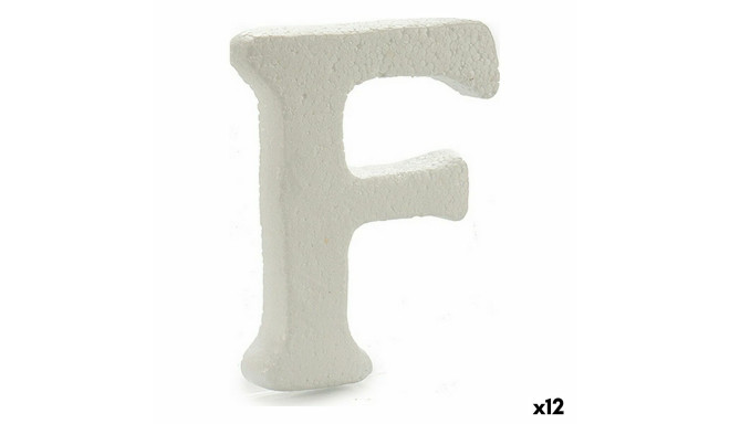 письмо F Белый полистирол 1 x 15 x 13,5 cm (12 штук)