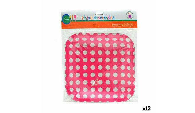 Plate set Points Disposable 24 x 2 x 19 cm (12 Units)