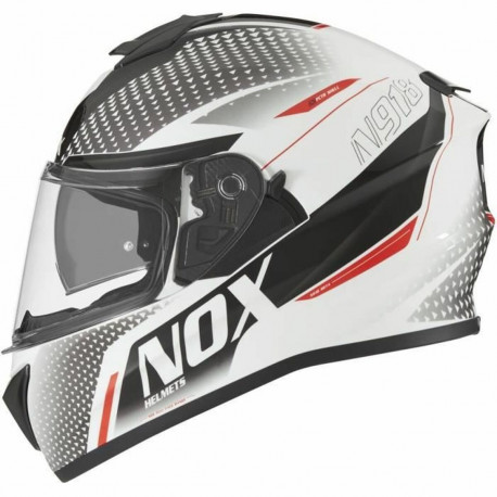 Integraalkaitsekiiver Nox N918 Meta Rojo/Blanco - M