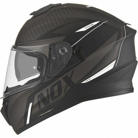 Integraalkaitsekiiver Nox N918 Meta Must/Valge - S