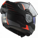 Integraalkaitsekiiver LS2 Advant Must/Punane Modulaarne (M)