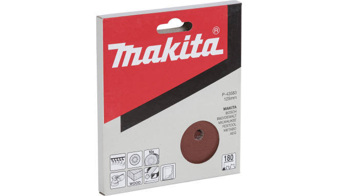 Makita P-43583 Sandpaper Velcro 125mm  180