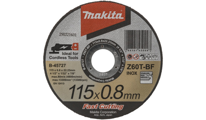 Makita B-45727 Cutting Disk 115x0,8mm INOX