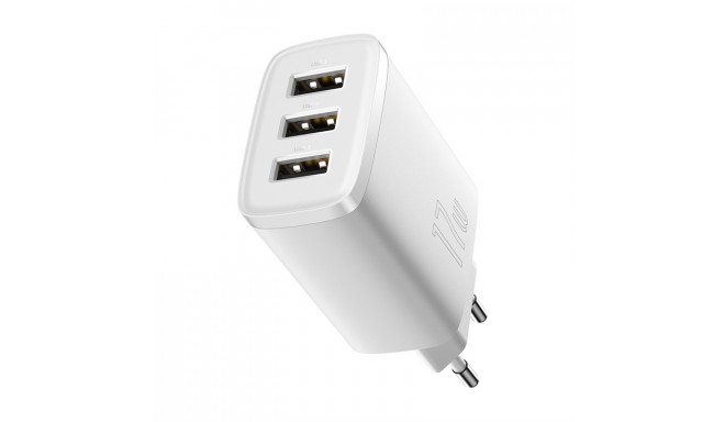 Seinalaadija 17W 3xUSB 3.4A, valge