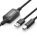 Cable USB AM - BM 10m with repeater US122 UGREEN