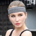 Elastic fabric headband for running fitness blue