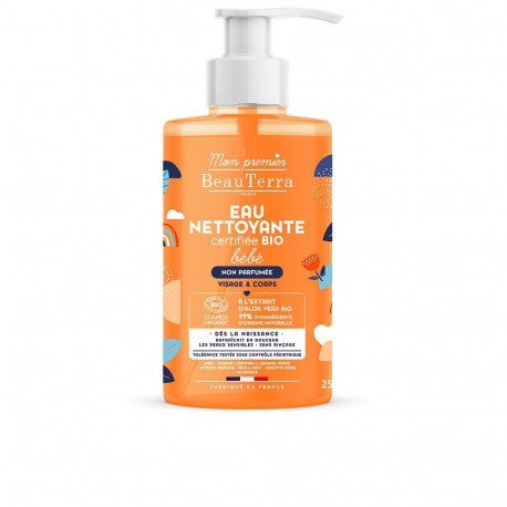 BEAUTERRA BIO BEBÉ agua limpiadora sin perfume 750 ml
