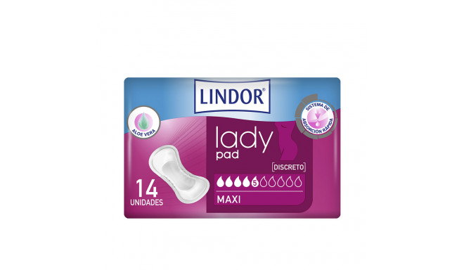 LINDOR LADY PAD maxi 5 drops 14 u