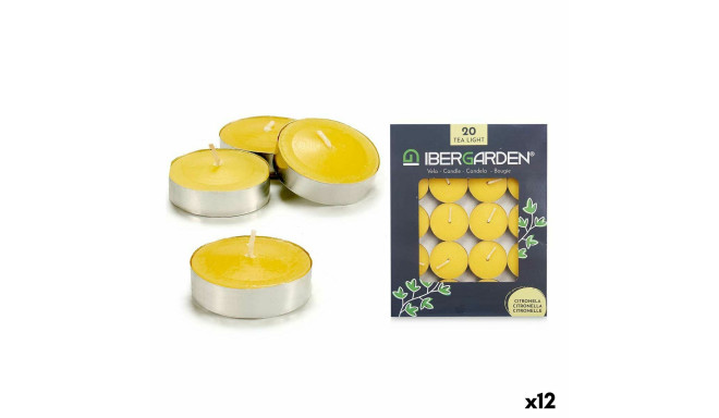 Sveču Komplekts Ibergarden HL-1020BXIT Dzeltens Vasks Citronella (12 gb.) (24 gb.)