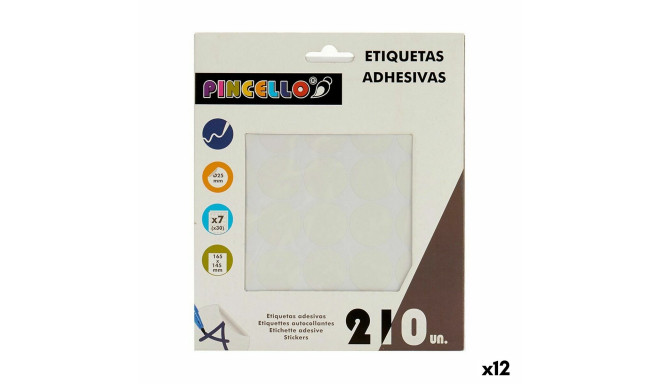 Клейкие этикетки Pincello 1711076 Белый Ø 25 mm (12 штук)