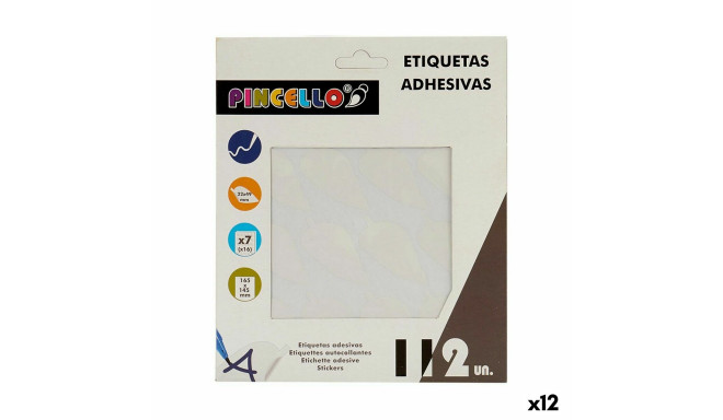 Adhesive labels White 22 x 49 mm Sheets (12 Units)