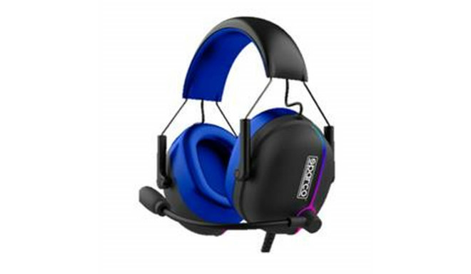 Headphones with Microphone Sparco Black