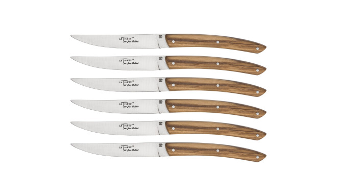 Jean Dubost Le Thiers Knives Set Olive Wood     6 pcs.