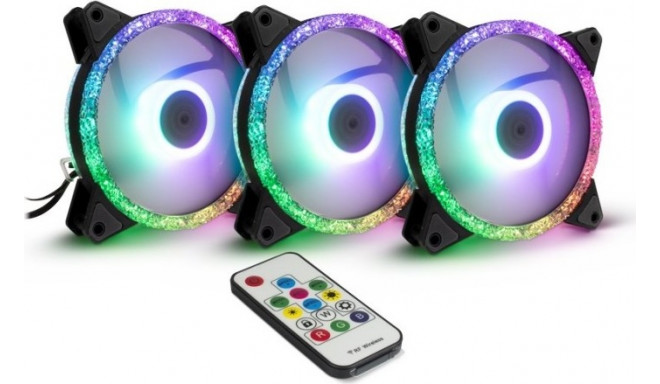 Inter-Tech Argus RS-07 RGB Set 120x120x25 - 88885537