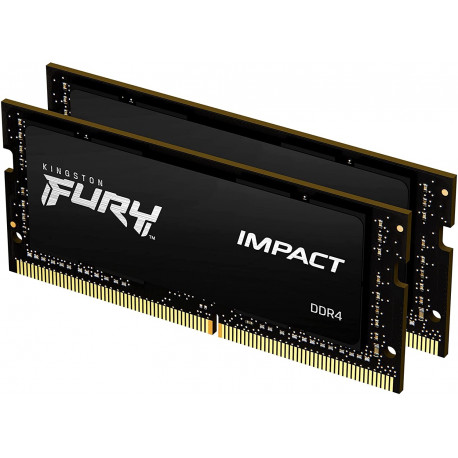 SO-DIMM 64 GB DDR4-3200 (2x 32 GB) Dual-Kit (schwarz, KF432S20IBK2/64, Impact, INTEL XMP)