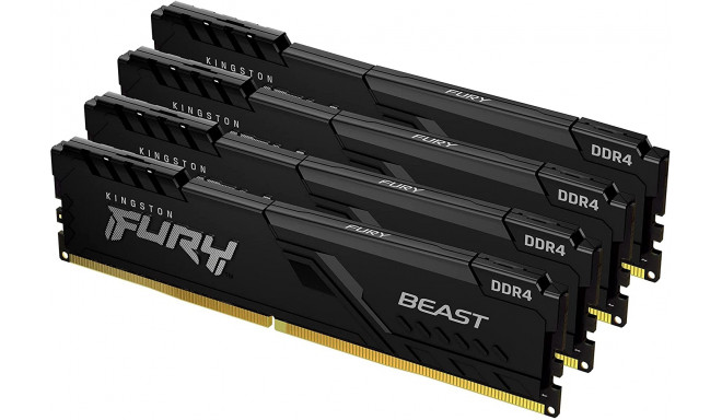 Kingston RAM DDR4 128GB 3200 CL 16 Beast Quad Kit