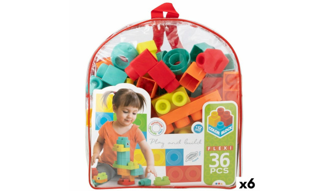 Construction set Color Block Bag 36 Pieces (6 Units)