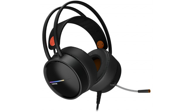 CANYON INTERCEPTOR GH-8A, Gaming headset 3.5mm jack plus USB connector for LED backlight, adjustable