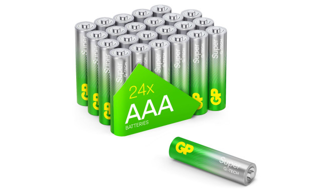 1x24 GP Super Alkaline AAA 1,5V Battery Packs Rel.03024AETA-B24