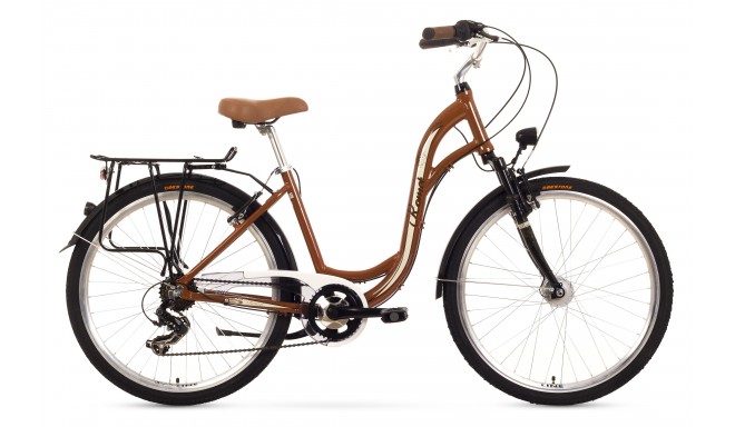 City bicycle for women ROMET SYMFONIA brown 17