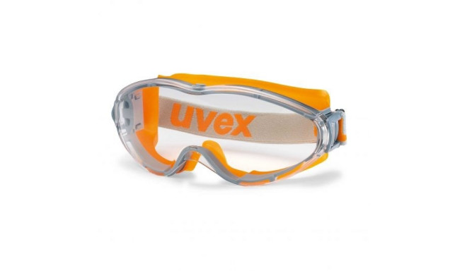 Safety goggles Uvex Ultrasonic, clear panoramamic lense, supravision excellence coating, grey/orange