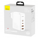 Wall Quick Charger GaN2 Pro 100W 2xUSB + 2xUSB-C QC4+ PD3.0 with USB-C Cable, White