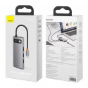 BASEUS HUB Metal Gleam Series 6-in-1 Multifunctional Type C Docking Station CAHUB-CV0G Gray