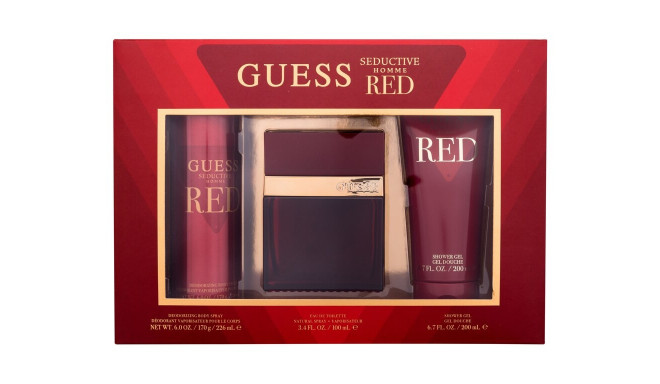 GUESS Seductive Homme Red Eau de Toilette (100ml) (Edt 100 ml + Deodorant 226 ml + Shower Gel 200 ml