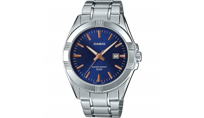 Men's Watch Casio BOLD DATE - BLUE Silver (Ø 43,5 mm)