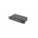 Lanberg RSGE-16 network switch Unmanaged Gigabit Ethernet (10/100/1000) 1U Black