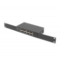 Lanberg RSGE-16 network switch Unmanaged Gigabit Ethernet (10/100/1000) 1U Black