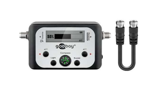 Goobay Satellite Finder with Digital Display + Acoustic Signal Tone (Buzzer)