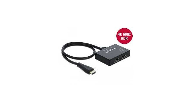 DeLOCK HDMI Splitter 1 x HDMI in> 2 x HDMI out 4K 60 Hz