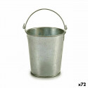 Lillepott Kuup Hõbedane Tsink 15,5 x 11 x 11 cm (72 Ühikut)