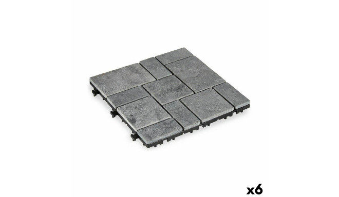 Blokeeriv põrandaplaat Ibergarden TTS11P-GY Hall Kivi Plastmass 30 x 2,8 x 30 cm (6 Ühikut)