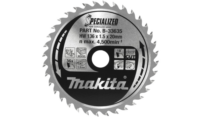 Makita B-33635 SPECIALIZED Saetera 136x20x36Z