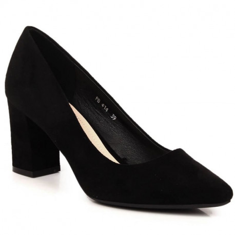 Sergio Leone W SK403A black suede pumps on a block heel (40)