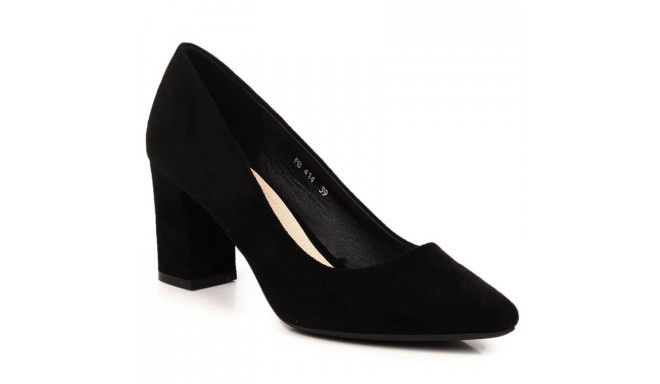 Sergio Leone W SK403A black suede pumps on a block heel (36)