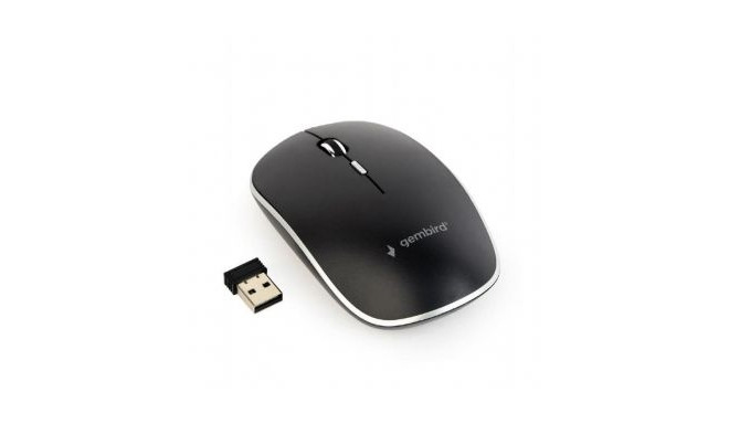 Gembird MOUSE USB OPTICAL WRL BLACK/SILENT MUSW-4BS-01