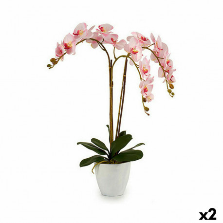 Decorative Plant Ibergarden A18124-71-3WH A18124-71-3WH Plastic Orchid 40 x 77 x 35 cm 40 x 78 x 35 